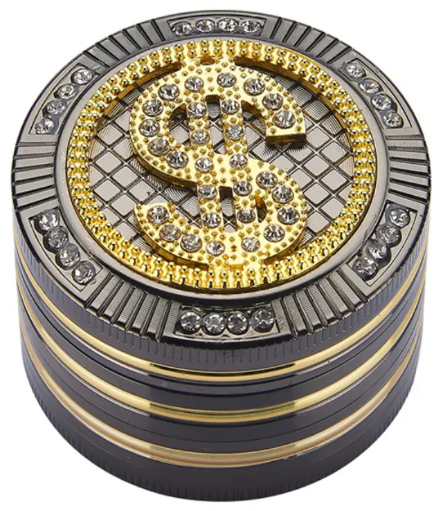 Grinder Τρίφτης Bling Dollars 50mm Aluminium - 4 Parts