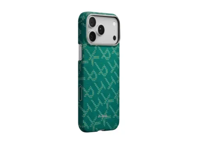 Pitaka Ultra-Slim Case, Monogram-Gold/Green - iPhone 17 Pro Max