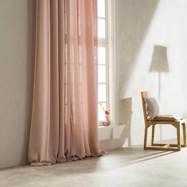 ΚΟΥΡΤΙΝΑ ΜΕ ΤΡΟΥΚΣ 140X 280CM GOFIS HOME PUNTO Ροζ 436/ 17