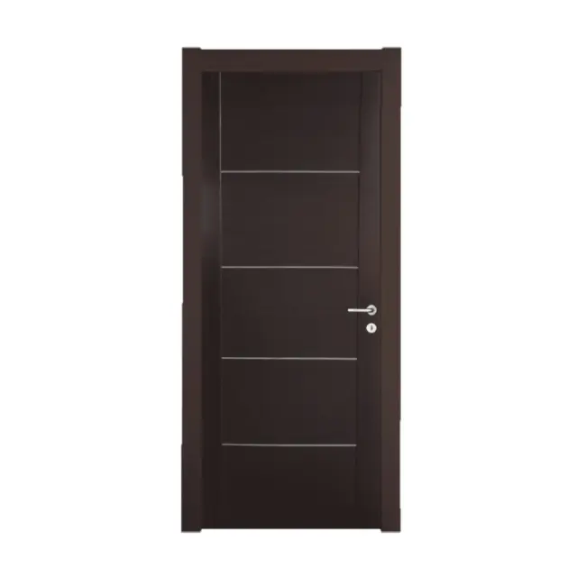 Εσωτερική πόρτα χειροποίητο Wenge με inox / KP122 3