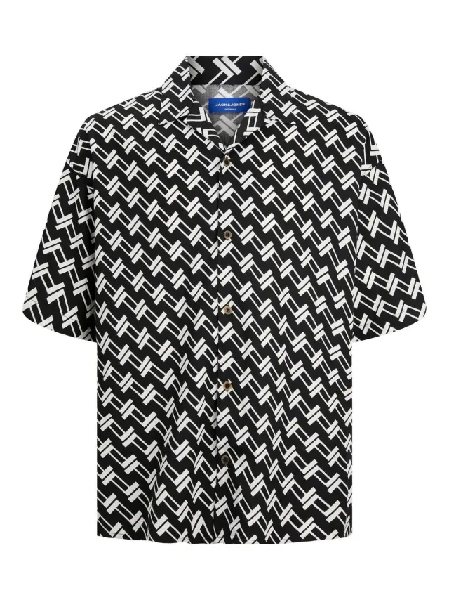 JORBELIZE TENCEL AOP SHIRT SS Black