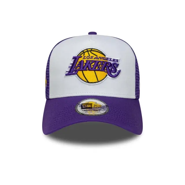 New Era Adult NBA Side Patch Los Angeles Lakers Trucker Cap Άσπρο - Μωβ 60667463 (New Era) - One Size 2