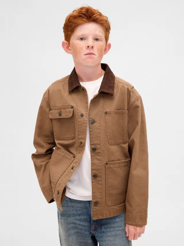 Παιδικό Canvas Utility Πανωφόρι Brazen brown