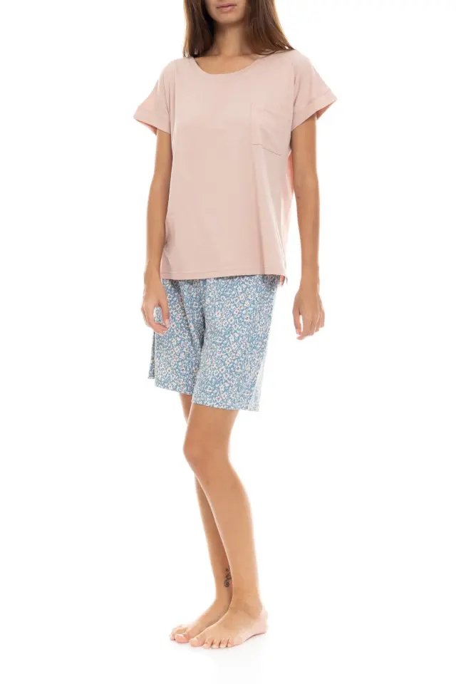 S1411 - Type - PYJAMA SHORTS BLUE FLOWER - S 3