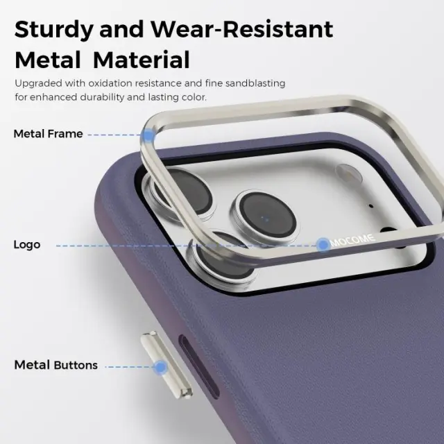Magsafe Θήκη για iPhone 17 Pro Max/18 Pro Max με Αποσπώμενο Πορτοφόλι Καρτών-Purple OEM 2