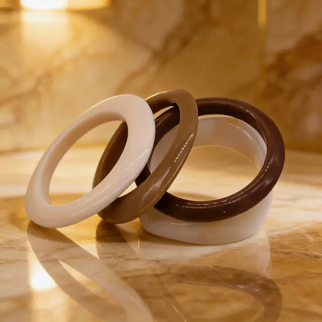 Acrylic Earth Tone Bangle Set