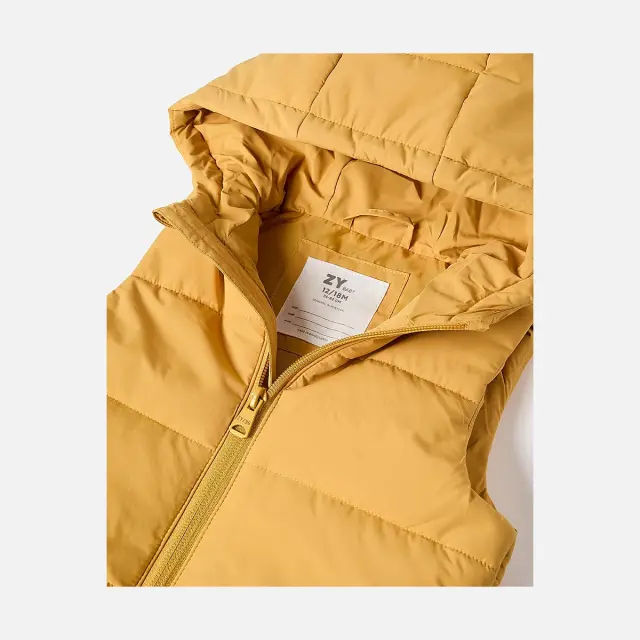 Zippy Γιλέκο Puffer Κουκούλα Μουσταρδί για Βρεφικό Αγόρι 3