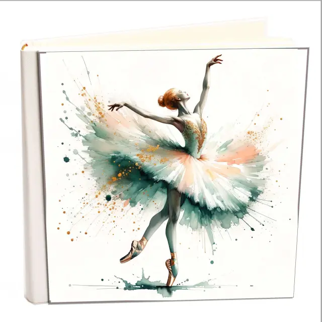 Άλμπουμ my album ballerina 04 boho style με ριζόχαρτο 35x35cm και κουτί άλμπουμ