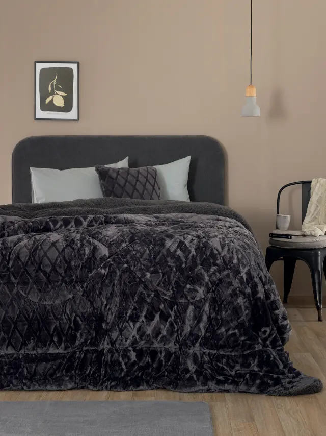Κουβερτοπαπλωμα King Size Nadine/5 Collection 240x260 COAL Palamaiki COAL KING 240x260