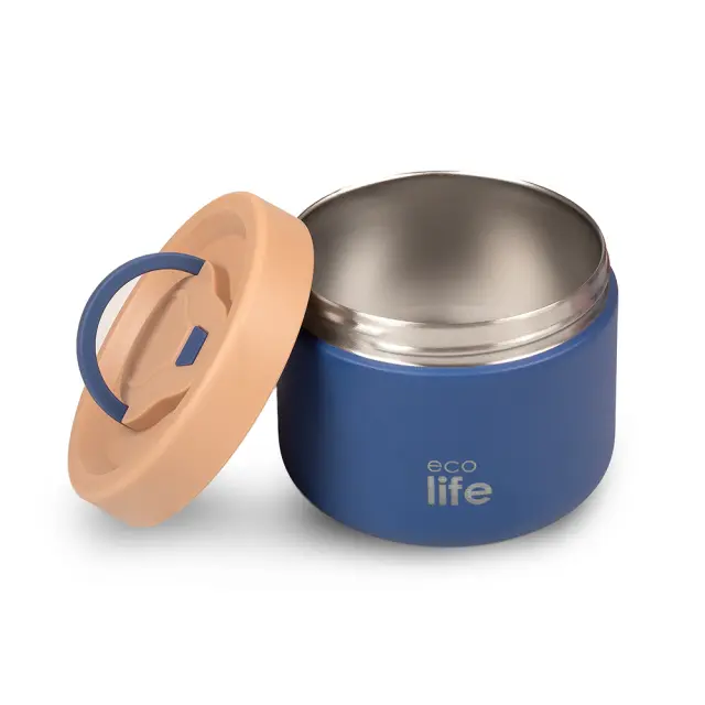 Ecolife Ισοθερμικό Δοχείο Φαγητού (650ml) / Thermos Food Container (4 χρώματα) - Μπλε 2