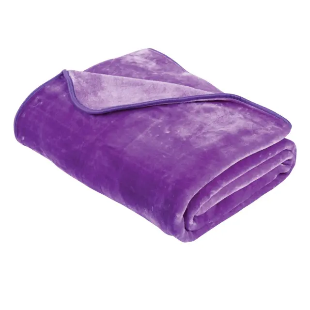Κουβέρτα 160x220 Μονή Velour 700gsm Das Home 0296 Purple 100% Ακρυλικό 3