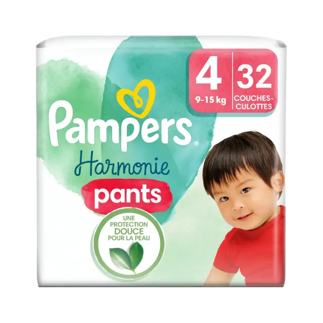 Pampers Harmonie Pants No4 (9-15kg) Πάνες Βρακάκι 32τμχ