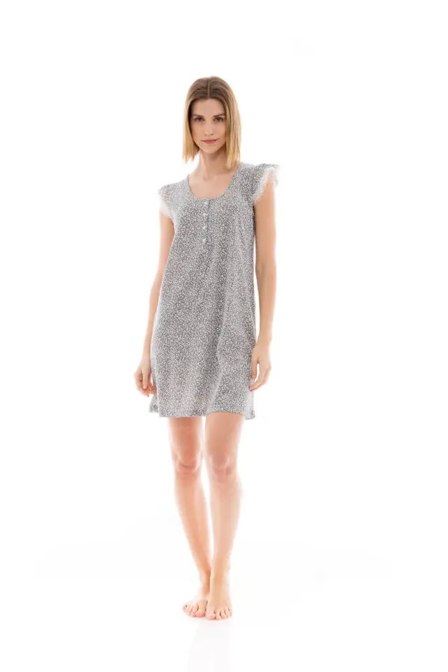 S1227 - Type - NIGHTGOWN AQUA FLOWER
