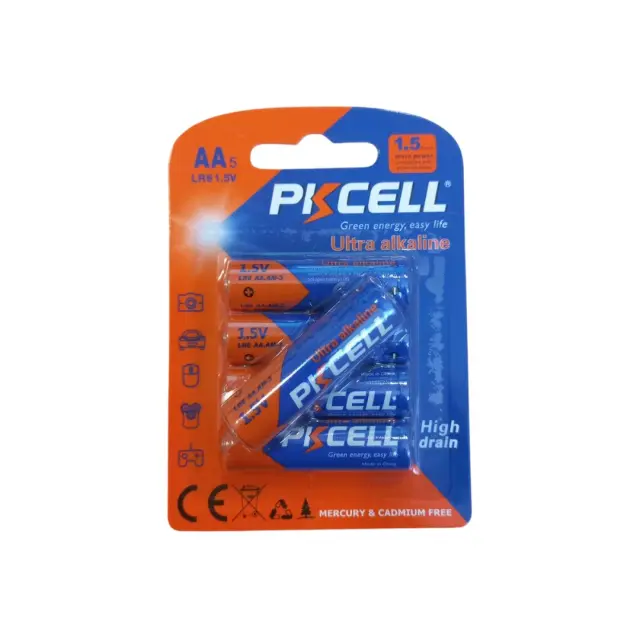 Pkcell Ultra Αλκαλική Μπαταρία 1.5V AA (5τμχ) 01.001.0155 2