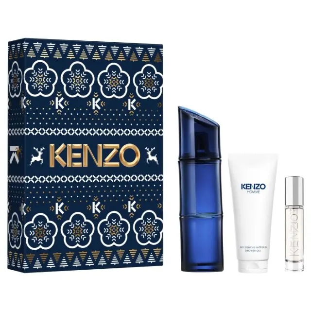 Kenzo Homme Intense Ανδρικό Αρωματικό Σετ: Eau de Toilette 110ml + Travel Spray 10ml + Shower Gel 75ml