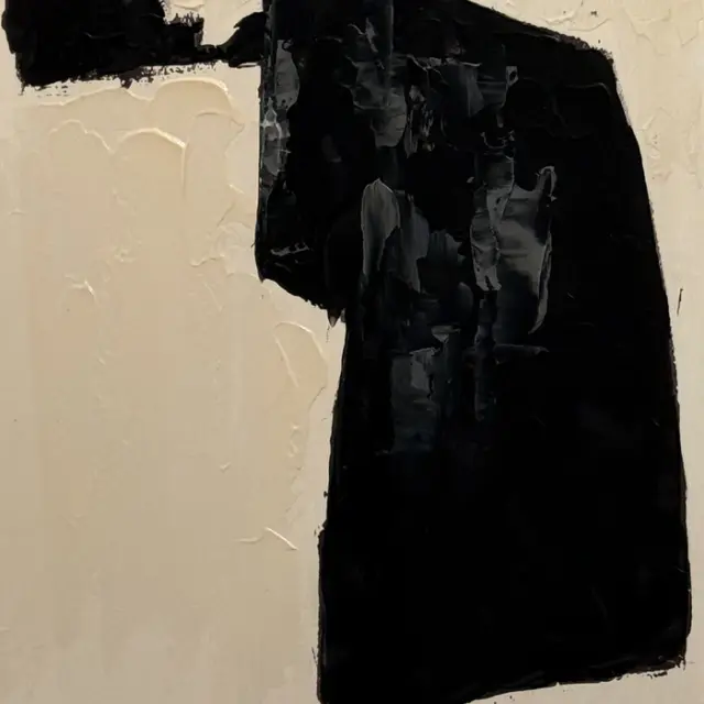Πίνακας τοίχου Obraz COAL 105‑9835 60x80 minimal wall art Άσπρο Μαύρο Μπεζ 3