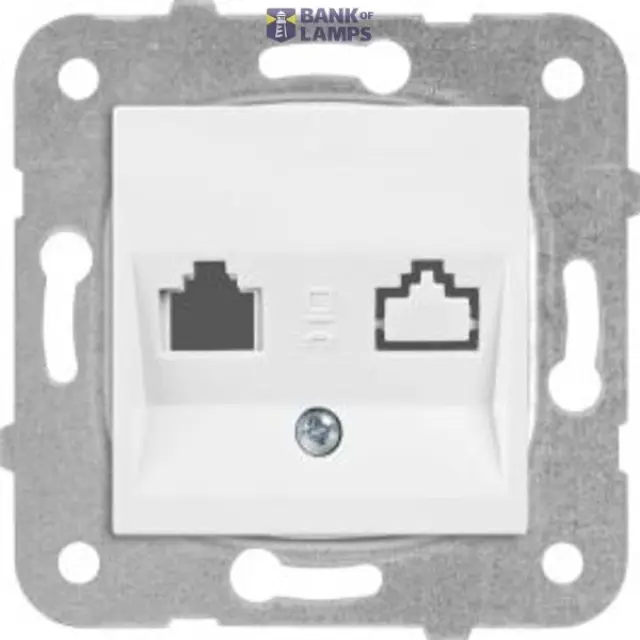 Karre-Meridian White Data+Numerical Phone Socket (Jacksız)