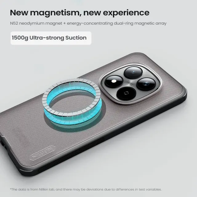 Nillkin Super Frosted PRO Magnetic Back Cover for Xiaomi Redmi Note 15 Pro+ 5G Transparent Black 3