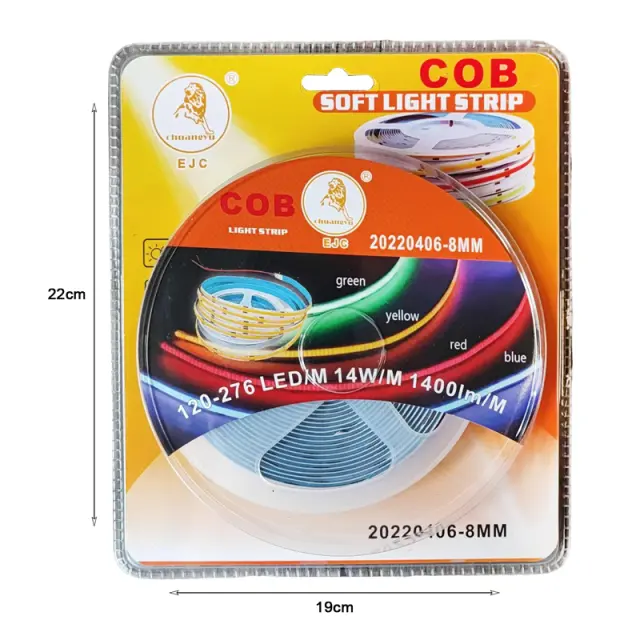 EJC Λεντοταινία LED ταινία COB 5m κίτρινο χρώμα 20220406-8MM - Soft light strip yellow 0163137 2