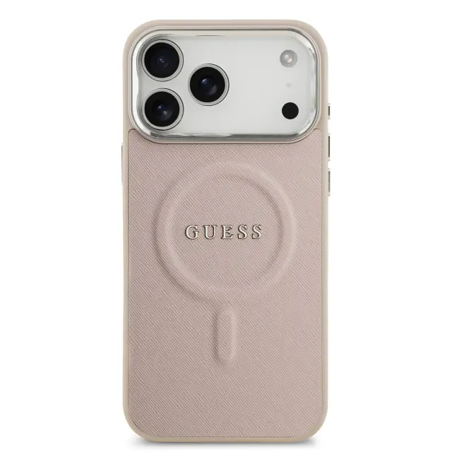Guess PU Saffiano MagSafe Case for iPhone 17 Pro Pink 3