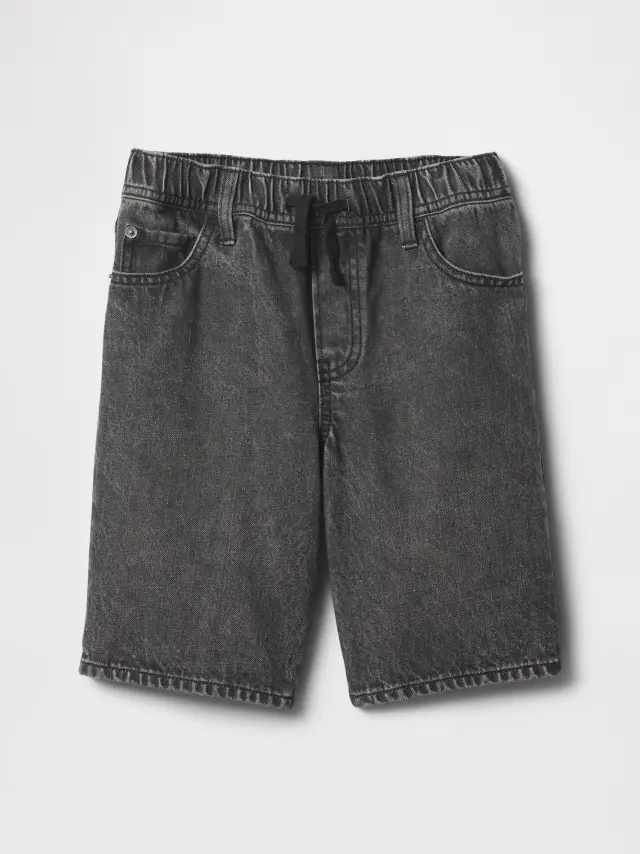 Μαύρη Pull On Relaxed Βερμούδα black wash