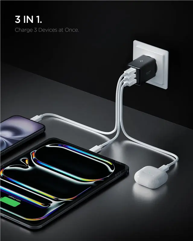 Spigen Essential 47W Wall Charger EE473EU, black 3