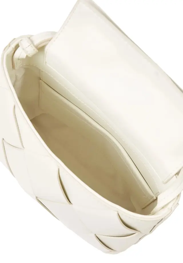 Calvin Klein Γυναικεία Τσάντα Woven Square Crossbody Λευκή 3