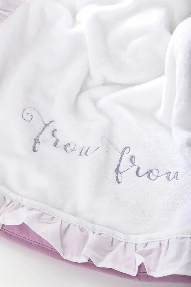Nima Bebe Κουβέρτα 110x140 - Frou Frou Λευκό, Λιλά, Ροζ 2