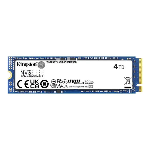 Kingston Δίσκος SSD NV3 4TB M.2 NVMe PCIe 4.0 (SNV3S/4000G)