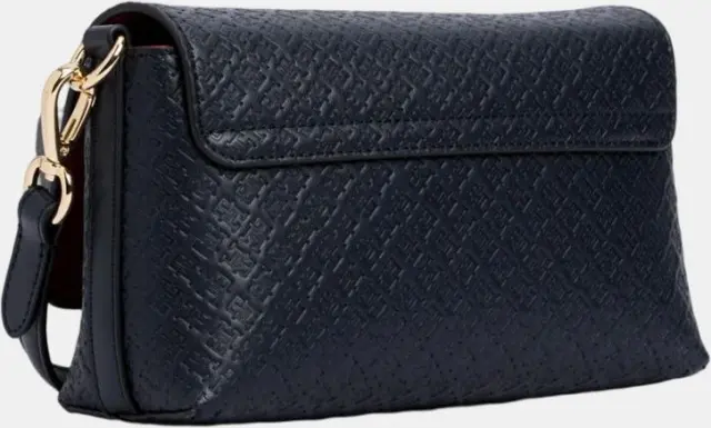 Tommy Hilfiger Γυναικείο Μικρό Τσαντάκι Χιαστί TH Ιcon Convertible Crossover Mono Σκούρο Μπλε 2