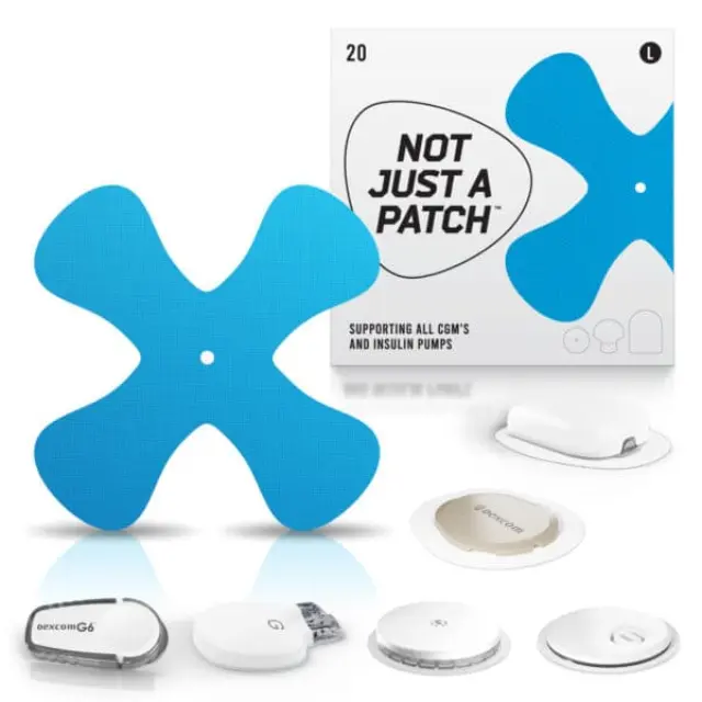 Not Just a Patch X-Patches Αδιάβροχο Αυτοκόλλητο για Omnipod, Libre & Medtronic 20τμχ – Μπλε