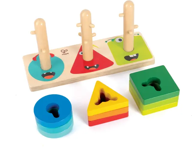 Hape Early Explorer Ξύλινα Τουβλάκια Monster 3