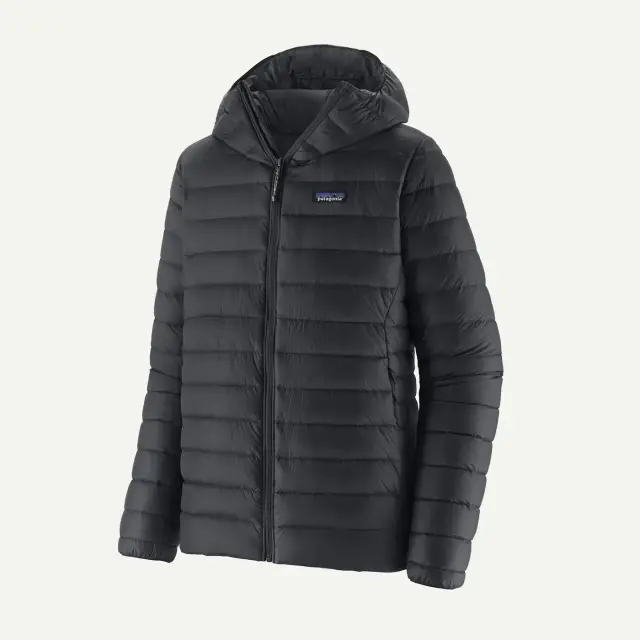 Patagonia Down Sweater Hoody Ανδρικό Πουπουλένιο Μπουφάν Black - 2XL