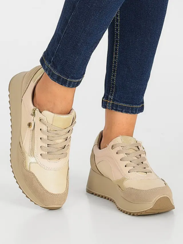 Imac Sneakers Γυναικείο δέρμα/δέρμα suede Άσπρο IMA/657640 AVORIO - 36 2