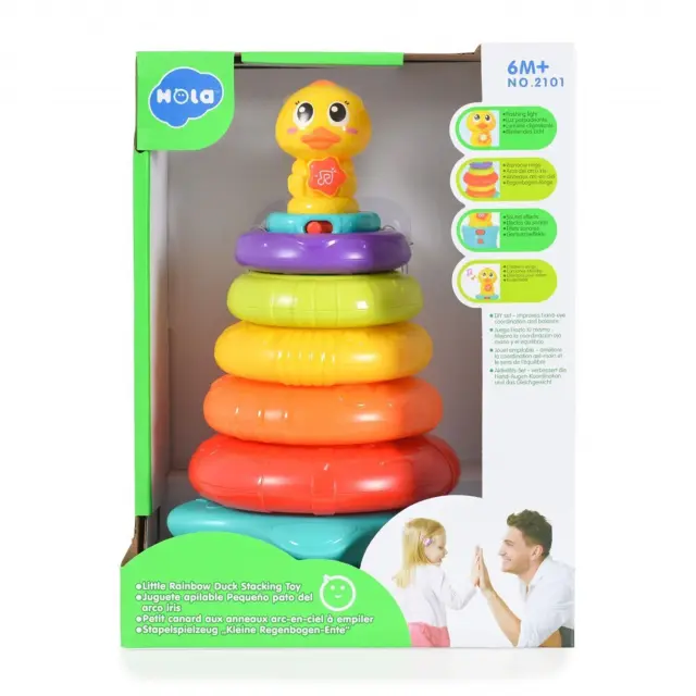 Πυραμίδα Hola Little rainbow Duck 2101 Moni 3800146224745 3