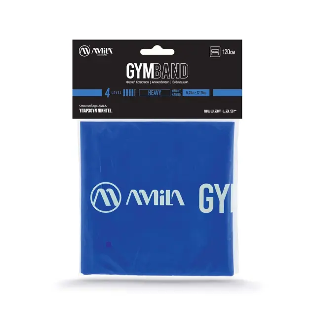 Amila Adult 1.2mX14.5cm 0.6mm Heavy Resistance Gymband Μπλε 48183 (Amila) - One Size 2