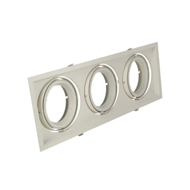 Olo 03116/3/W Τριπλό σποτ ορθογώνιο κινητό 47.5x17.5cm λευκό Άσπρο 2