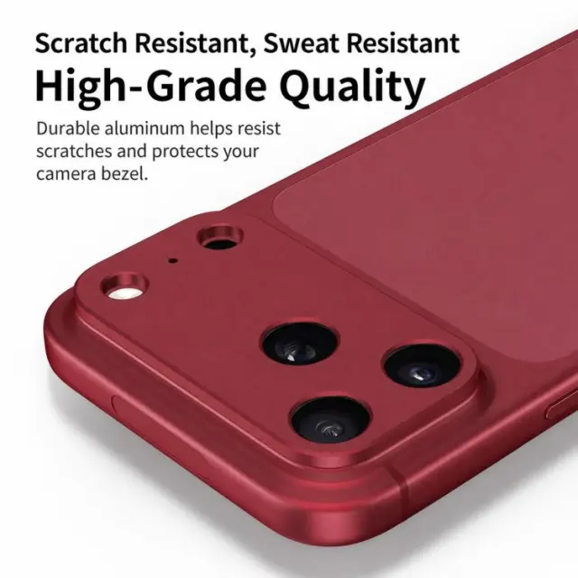 Camfull Metal Flat Προστασία για iPhone 17 Pro/18 Pro-Red OEM 2