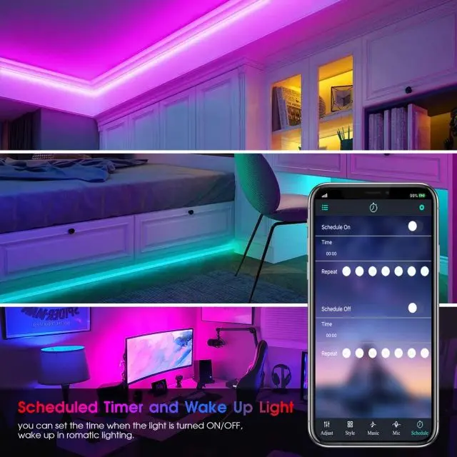Smart Rgb led ταινία με App 5m SMD5050 2