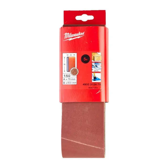 Milwaukee 4932312479 - ΤΑΙΝΙΑ ΛΕΙΑΝΣΗΣ 5τμχ Κ150 75x533mm MW 2