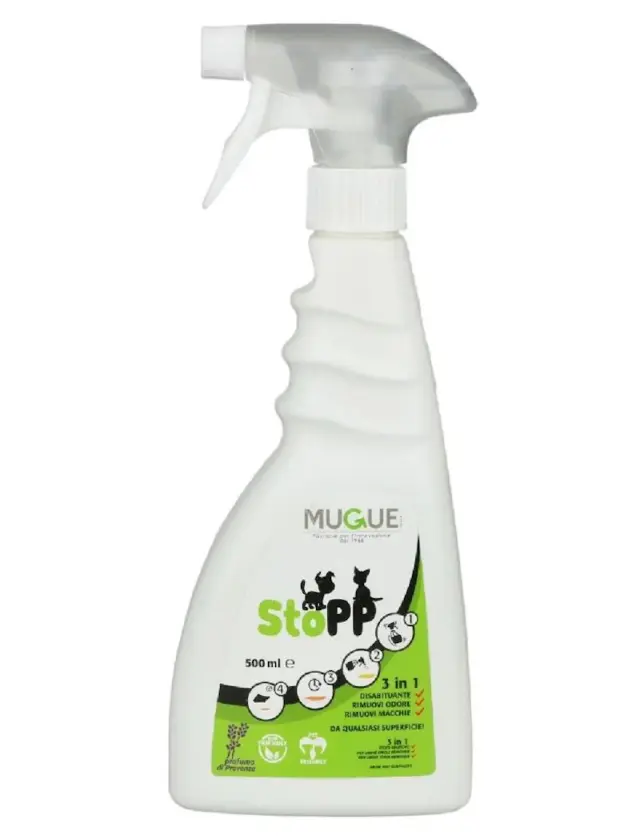 Mugue StoPP Spray 3 σε 1 Απώθηση Αφαίρεση Λεκέδων & Οσμών Μονόχρωμο