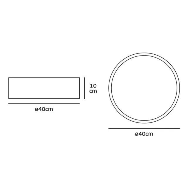 Reter 04134CE/B/W ø40 Φωτιστικό LED οροφής μαύρο 2