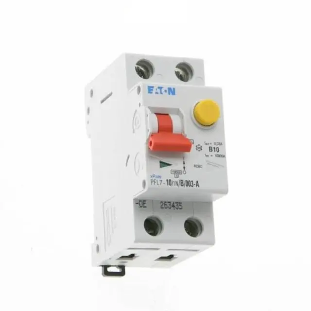 PFL7-10/1N/C/003-A RCD/MCB combination, 10 A, 30 mA, MCB trip characteristic: C, 1p+N, RCD trip characteristic: A