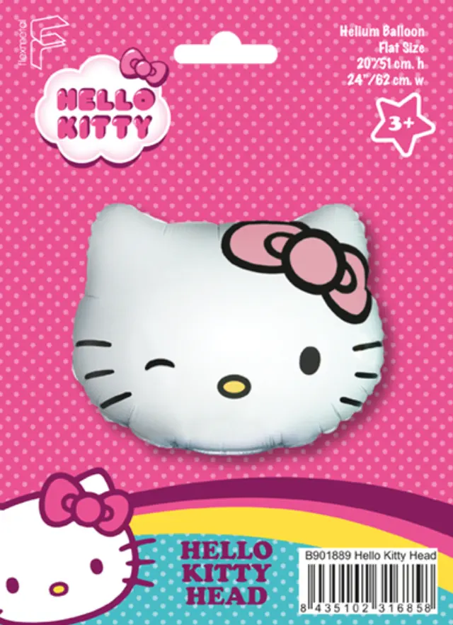 Μπαλόνι Φοιλ Σχήμα Κεφάλι Hello Kitty 51 x 53 εκ - Συσκευασμένο