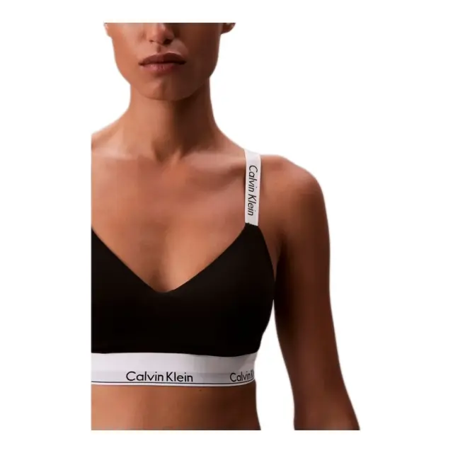 Calvin Klein Γυναικείο Μπουστάκι Lightly Lined - Icon Cotton Modal, Χρώμα Μαύρο - M 2