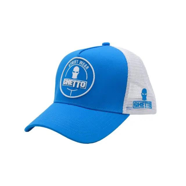 Ghetto Street Wear Logo 3D Embroidery | Miami Blue Cap