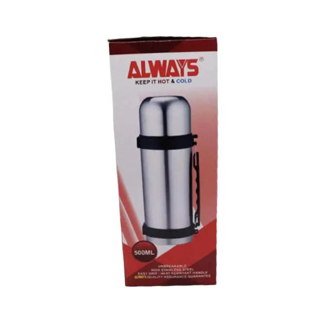 AL500B Μπουκάλι Θερμός Ασημί 500ml 2