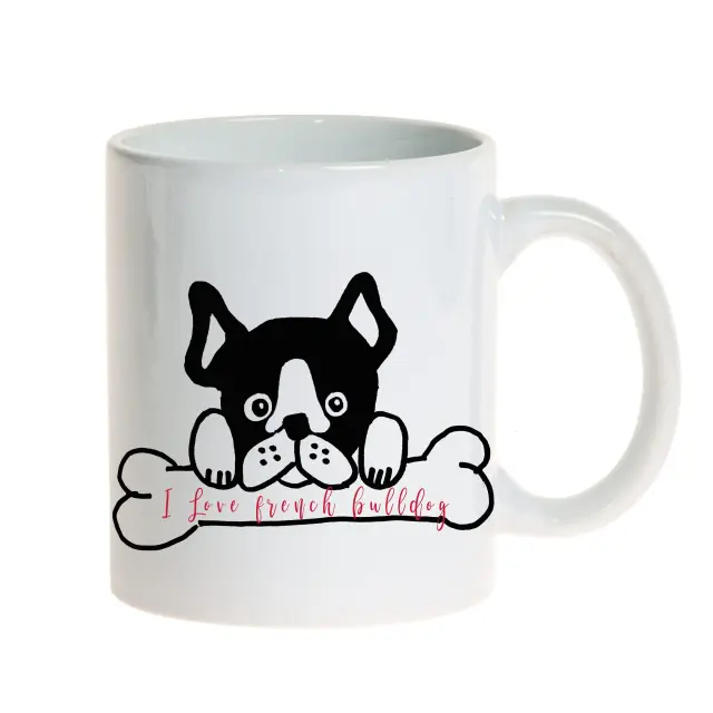 κούπα σκύλος i love french bulldog 325ml