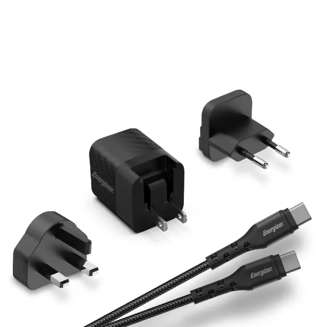 Φορτιστής Ταξιδίου Energizer Fast Charge με USB-C 20W και Καλώδιο USB-C/USB-C Μαύρο 2