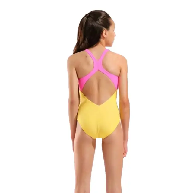 Arena Girl's Graphic V Back Swimsuit Κίτρινο 010407-390 (Arena) - 12 Years 2